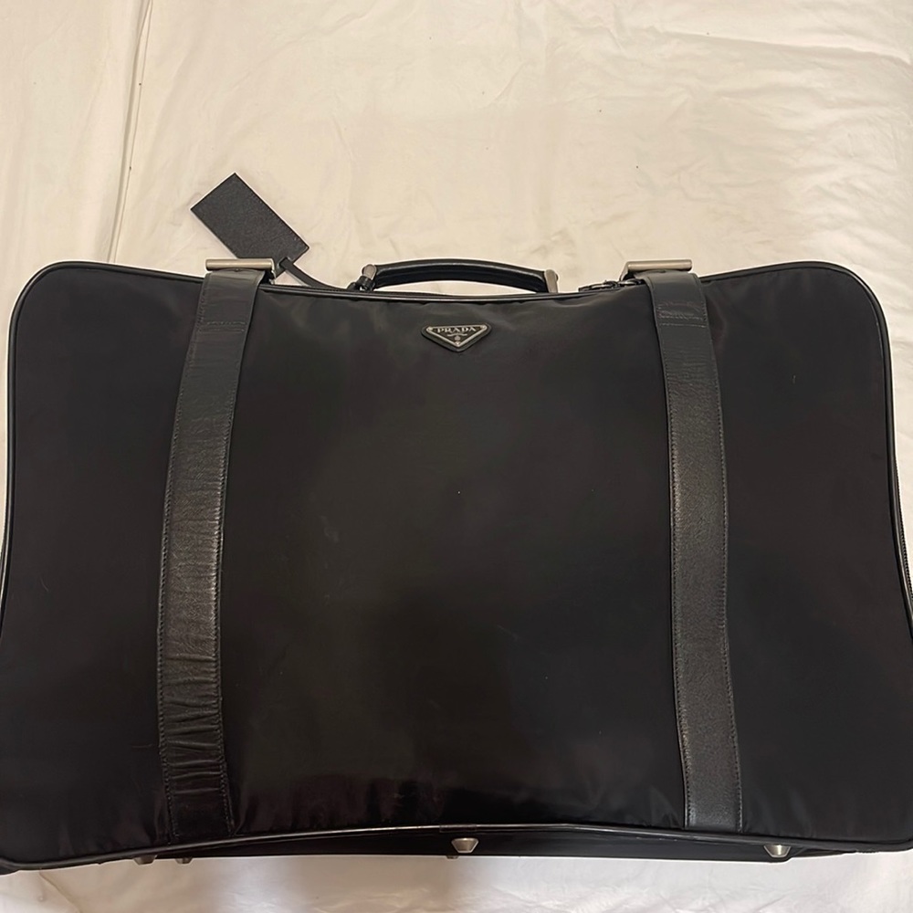 Prada nylon semi-rigid suitcase